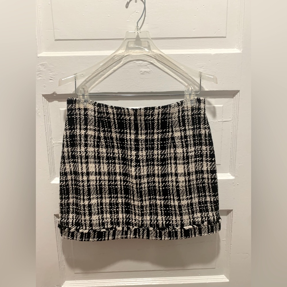 Bundle of Zara Black and White Tweed Jacket & Skirt - Picture 6 of 8